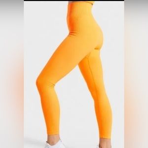 Gym Shark Ultra Seamless Neon Orange Leggings